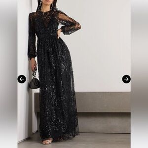ZUHAIR MURAD Elegant Black Sequin Evening Gown